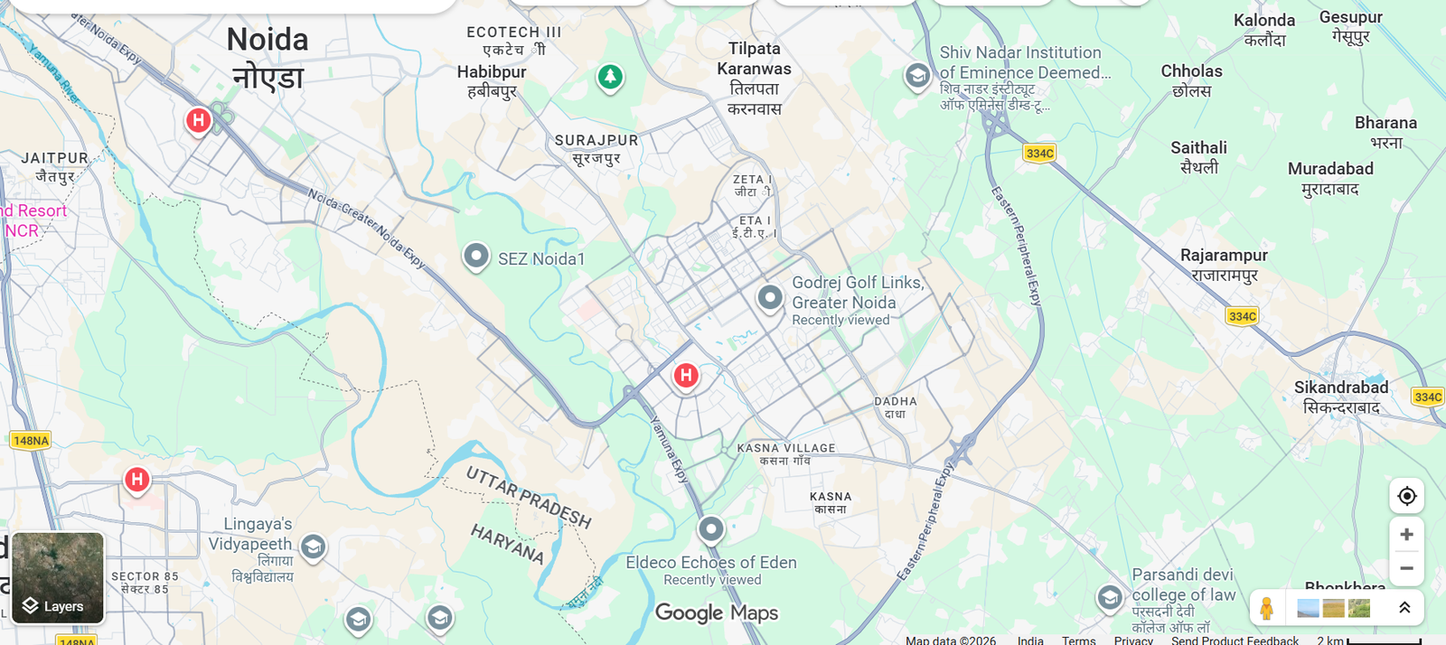 Experion Noida Location map